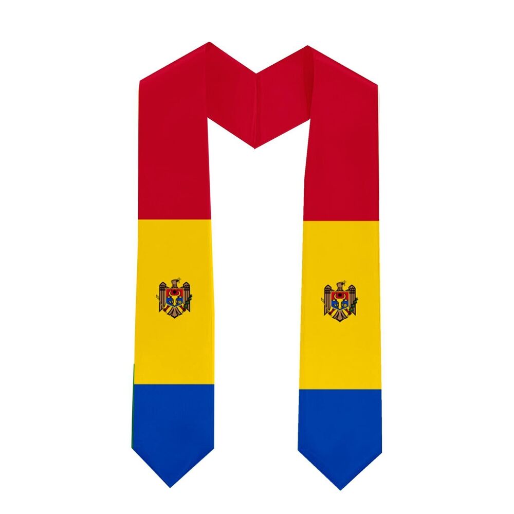 1987 Class of 2025 Moldova Flag Graduation Stole Celebrate Your Academic